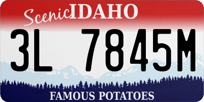 ID license plate 3L7845M