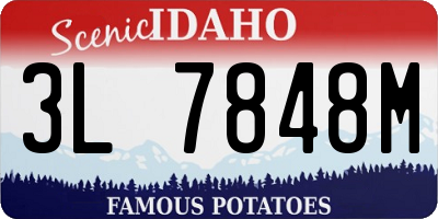 ID license plate 3L7848M
