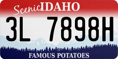 ID license plate 3L7898H
