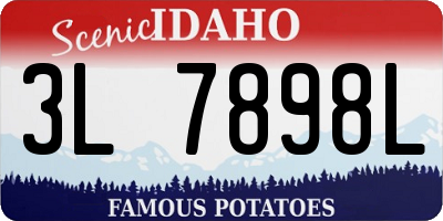 ID license plate 3L7898L