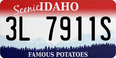 ID license plate 3L7911S