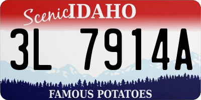 ID license plate 3L7914A