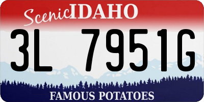 ID license plate 3L7951G