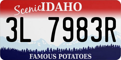 ID license plate 3L7983R