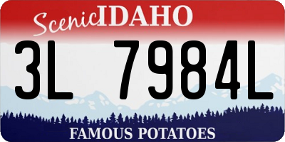 ID license plate 3L7984L