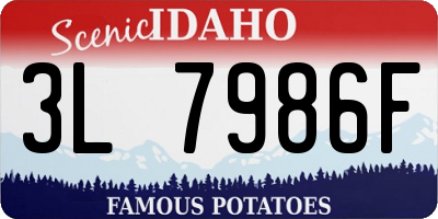ID license plate 3L7986F