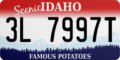 ID license plate 3L7997T