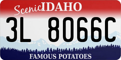 ID license plate 3L8066C