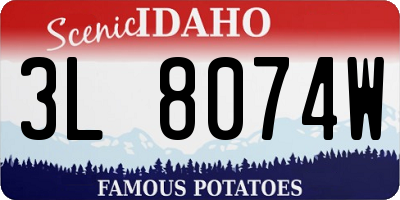 ID license plate 3L8074W