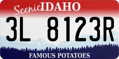 ID license plate 3L8123R