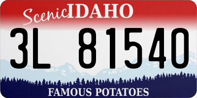ID license plate 3L8154O
