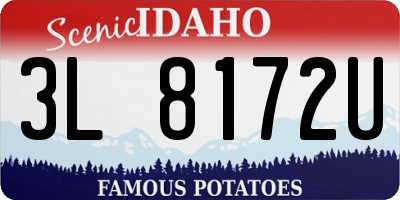 ID license plate 3L8172U
