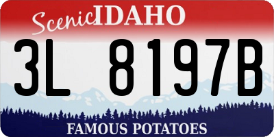 ID license plate 3L8197B