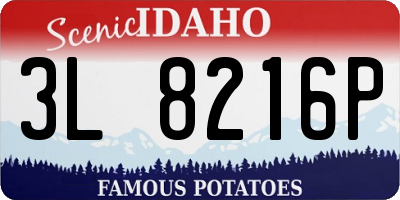 ID license plate 3L8216P