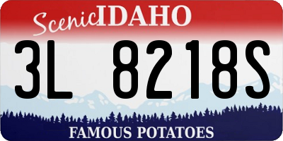 ID license plate 3L8218S