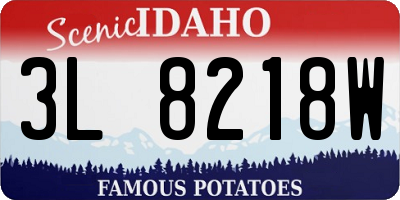 ID license plate 3L8218W