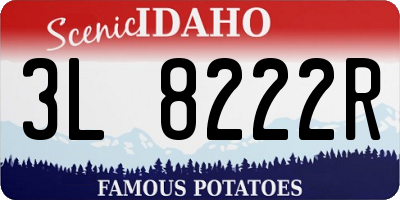 ID license plate 3L8222R