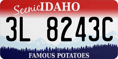 ID license plate 3L8243C