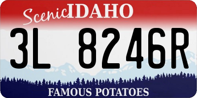 ID license plate 3L8246R