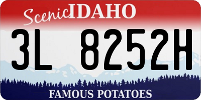 ID license plate 3L8252H