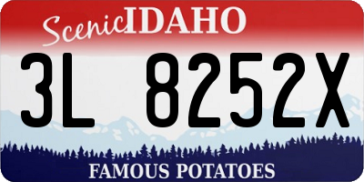 ID license plate 3L8252X