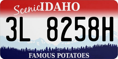 ID license plate 3L8258H