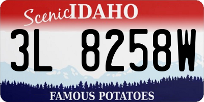 ID license plate 3L8258W