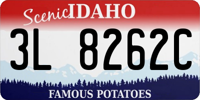 ID license plate 3L8262C
