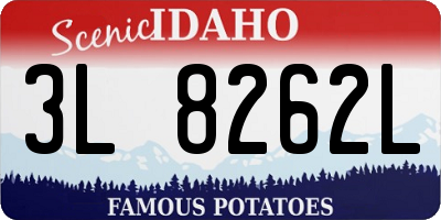 ID license plate 3L8262L
