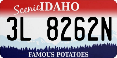 ID license plate 3L8262N