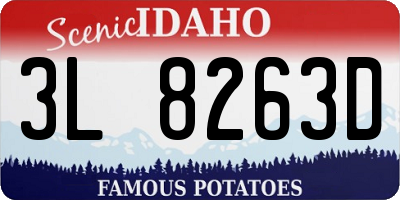 ID license plate 3L8263D
