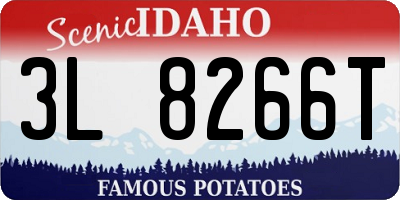 ID license plate 3L8266T
