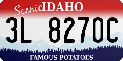 ID license plate 3L8270C