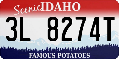 ID license plate 3L8274T
