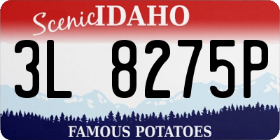 ID license plate 3L8275P