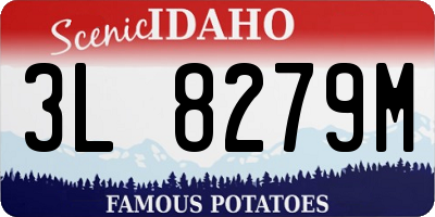 ID license plate 3L8279M