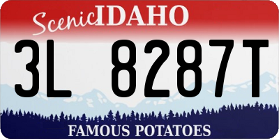 ID license plate 3L8287T