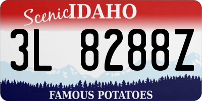 ID license plate 3L8288Z