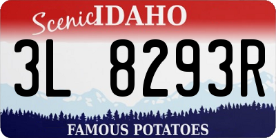 ID license plate 3L8293R