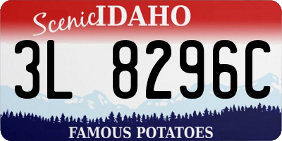 ID license plate 3L8296C