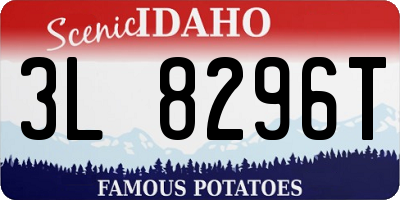 ID license plate 3L8296T
