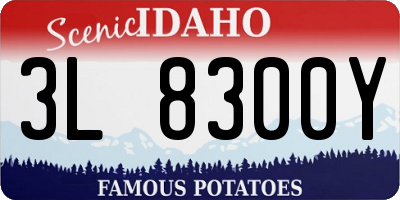 ID license plate 3L8300Y