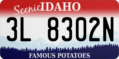 ID license plate 3L8302N