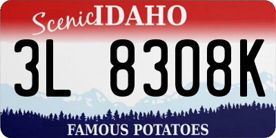 ID license plate 3L8308K