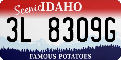 ID license plate 3L8309G