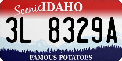 ID license plate 3L8329A