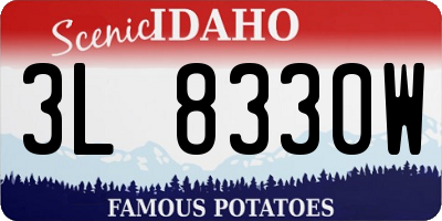 ID license plate 3L8330W