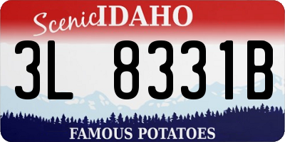 ID license plate 3L8331B