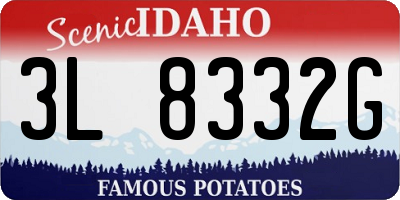 ID license plate 3L8332G