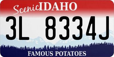 ID license plate 3L8334J